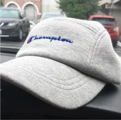 champion.スウェット生地.浅めキャップ.杢,グレー