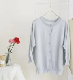 新品タグ付 terawear emu ラメシアー2wayカーディガン LL