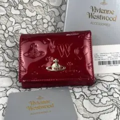 【美品✨️】 Vivienne Westwood 三つ折り財布 赤エナメル
