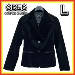 ✨Ｌ✨COUP DE CHAN テーラード ジャケット ベルベット ベロア 黒