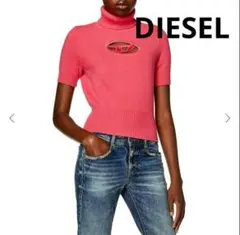 ディーゼル　ニット　セーター　Dロゴ　オーバルD 半袖☆希少サイズ☆