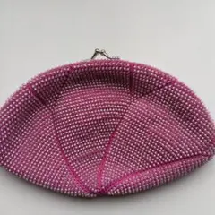 ヴィンテージ　レトロながま口　ビーズポーチ　新品　未使用