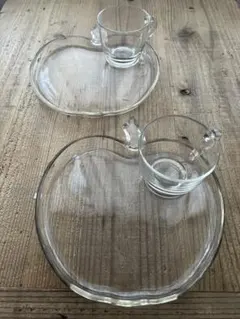 フェデラル スナックプレート テニスセット ガラス ビンテージ パイレックス フェデラル スナックプレート テニスセット ガラス ビンテージ