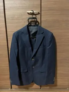 ネイビー テーラードジャケット 二つボタン