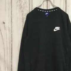 【ナイキ ロゴプリントスウェット】トレーナー M グレー NIKE 古着
