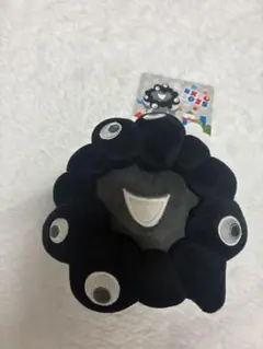 Expo 2025 黒ミャクミャクぬいぐるみフェイス カラビナボールチェーン