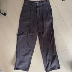 UNIQLO デニムタックパンツ　ブラウン チノパン 27
