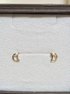 【新品】K10YG イエローゴールド三日月型ゴールドピアス