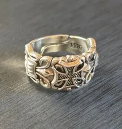 メンズリング　シルバー925刻印　レトロ　メキシカンアクセサリー　ビンテージ