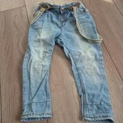 H&M デニムパンツ 92cm サスペンダー付き