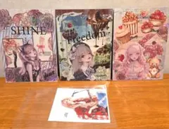 特殊加工平袋3枚とcotton melody 様人物ステッカー3枚