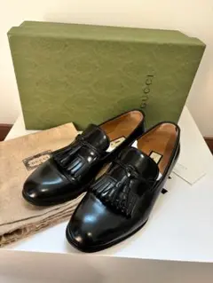 GUCCI 黒ローファー バンブータッセル付き 42E GUCCI - グッチ タッセル付きローファーの通販 by dabo1223's