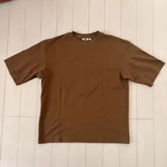 UNIQLO U エアリズム クルーネックTシャツ ブラウン Lサイズ