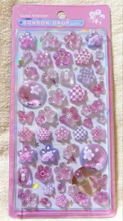 正規品　ボンボンドロップシール　和柄　桜　紋様　新品未使用