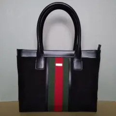 美品希少✨ GUCCI シェリーライン スエード レザー トートバッグ 黒 