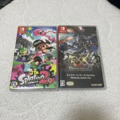 スプラトゥーン2 モンスターハンターダブルクロス　のセット　中古品のサムネイル