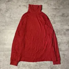 USA製　Eddie Bauer 赤 タートルネック L/G