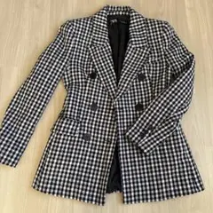 ZARA チェック柄 ダブルジャケット