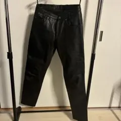 ハーレー 本革レザーパンツ W34 ブラック ライダース バー&シールド