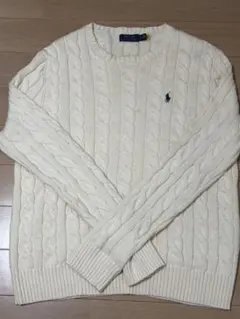 POLO RALPH LAUREN ケーブルニット セーター オフホワイト M