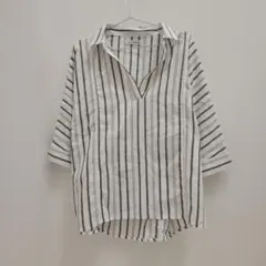 A.G.PLUS Park Ave ストライプ ブラウス 半袖 婦人服 夏服のサムネイル
