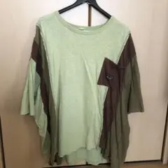 美品 マーブルシュッド パンダ模様編みフレンチスリーブニット F 緑 アニマル柄 パンダ柄アイテム大集合 | marble SUD(マーブルシュッド)公式通販