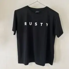 RUSTY ブラック 半袖Tシャツ