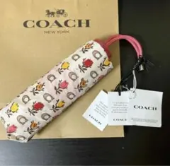 COACH コーチ　新品　折りたたみ傘　フラワー