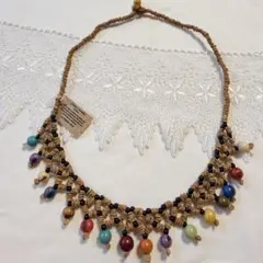 激レア アサイー種×モロトト 民族ネックレス 南米エコジュエリー