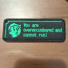 Fallout ワッペン Overencumbered　緑　ベルクロ　布製