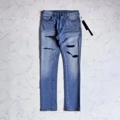 新品未使用 wjk denijersey スキニーデニム ダメージ加工のサムネイル