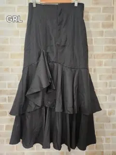 新品♡GRL アシンメトリーティアードマーメイドスカート　L