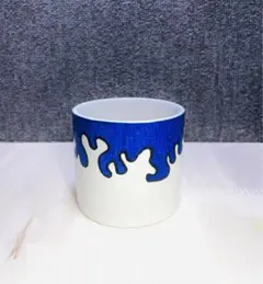 植木鉢　ブルー　ホワイト　サボテン