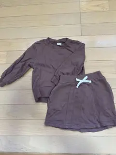 petit main スウェット&スカートセットアップ 100