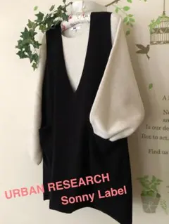 【美品】アーバンリサーチサニーレーベル　ハーフミラノニットベスト
