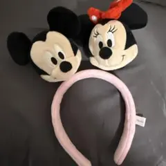 香港ディズニー　カチューシャ　カスタムパーツ　ミッキー　ミニー