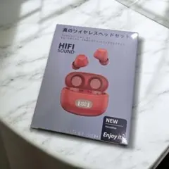 ワイヤレスイヤホン レッド Bluetooth イヤホン ワイヤレス