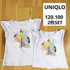 UNIQLO ディズニー　プリンセス　Tシャツ 100 120 セット　おそろい