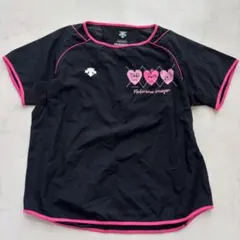 デサント Tシャツ ハート柄 可愛い S（C7）