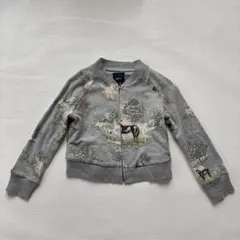 GapKids 動物柄 ジップアップジャケット XS 110 馬