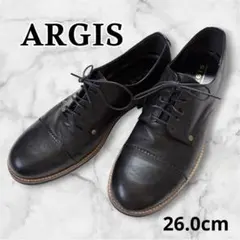 【ARGIS 】レザー　ドレスシューズ ブラック 26.0cm 日本製のサムネイル
