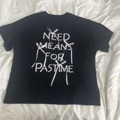 リボン付きロゴプリント半袖Tシャツ