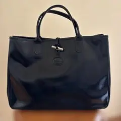 メルカリ便　LONGCHAMP ロンシャン バック　レザー　ブラック