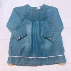 【H&M】ワンピース　デニム　長袖　75cm