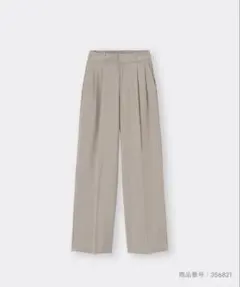 GU タックワイドパンツ　レディース