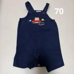 ミキハウス ロンパース ネイビー 車刺繍ロンパース ベビー 赤ちゃん
