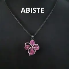 ABISTE アビステ フラワーモチーフ ネックレス ピンク
