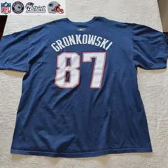 NFL　ペイトリオッツ　Gronkowski　87　Tシャツ　2XL 紺　USA