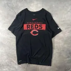 古着NIKE MLB レッズDRI-FIT Tシャツ L 黒 Y2K Yt038