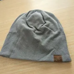 ニット帽 　薄手　男女兼用　グレー　防寒